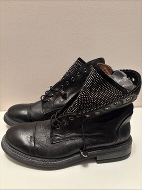 Sheridan Mia spark bootie studded boots black leather 39